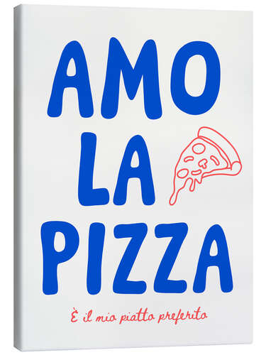 Lienzo Amo la Pizza