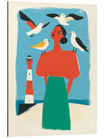 Aluminium print Summer friends