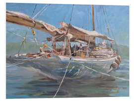 Foam board print In the harbor