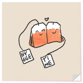Wall sticker Tea bags Hyggelig - Julia Reyelt