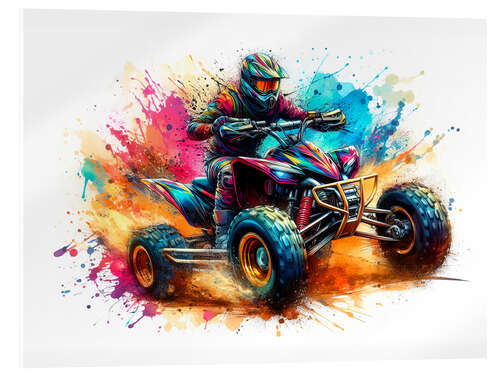 Cuadro de metacrilato Quad-ATV in watercolour