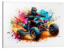 Cuadro de aluminio Quad-ATV in watercolour - nobelart