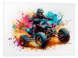 Hartschaumbild Quad-ATV in Aquarell