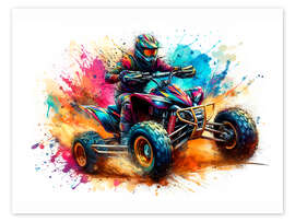 Taulu Quad-ATV in watercolour - nobelart