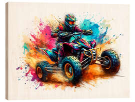Obraz na drewnie Quad-ATV in watercolour - nobelart