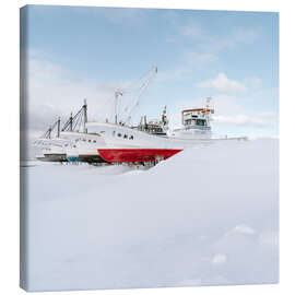 Lienzo Japanese fishing boats in winter storage - Philipp Dase