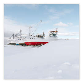 Kunstwerk Japanese fishing boats in winter storage - Philipp Dase