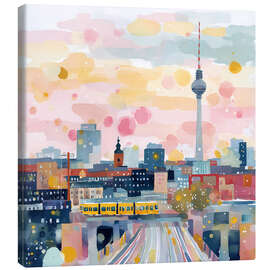 Canvas print Berlin at sunset - Niphion