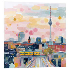 Hartschaumbild Berlin im Abendrot