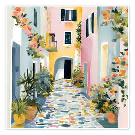 Poster Gasse in Griechenland - Niphion