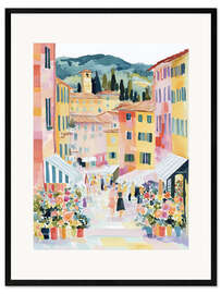 Impression artistique encadrée Living Italy