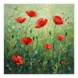 Wall print Between the poppies - DejaReve