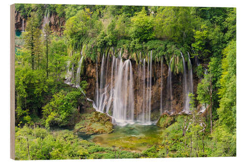 Wood print Plitvice, Croatia