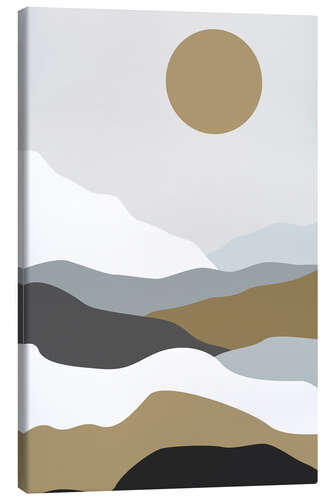 Canvas print Minimalist landscape in earth tones