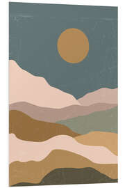 Hartschaumbild Boho Landschaft