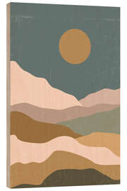 Holzbild Boho Landschaft