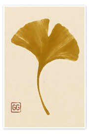 Taulu Wabi-Sabi Golden Ginkgo Leaf - Gradient Grooves