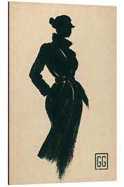 Aluminium print Vintage Female Fashion Silhouette