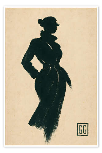 Juliste Vintage Female Fashion Silhouette