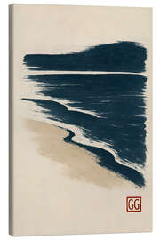 Lienzo Indigo Coastline Brush - Gradient Grooves
