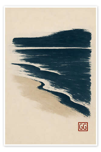 Juliste Indigo Coastline Brush