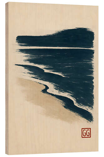 Obraz na drewnie Indigo Coastline Brush