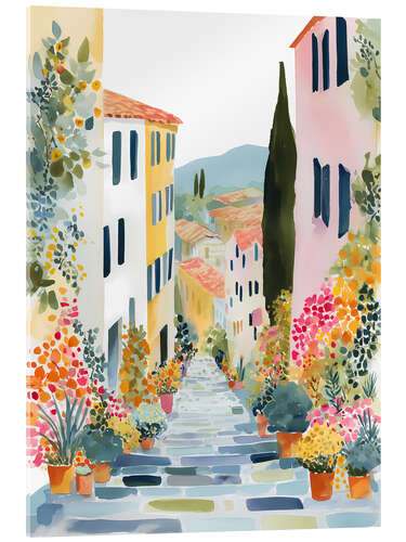 Acrylic print Beautiful alley in Tuscany