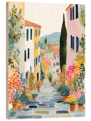 Obraz na drewnie Beautiful alley in Tuscany