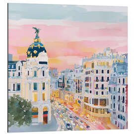 Cuadro de aluminio Madrid at sunset