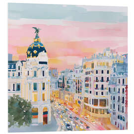 PVC-taulu Madrid at sunset