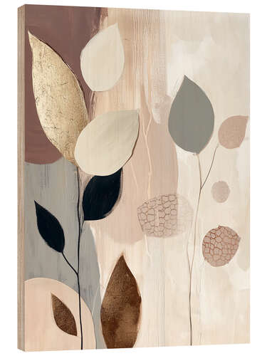 Holzbild Süße Blätter II