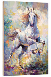 Print på træ Majestic Horse - Leon Devenice