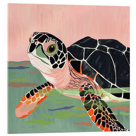 Acrylglas print Cute Turtle - Artsy Sesta