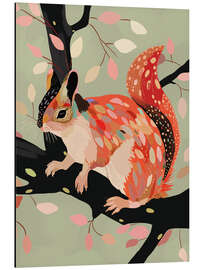 Aluminium print Squirrel In The Tree - Artsy Sesta