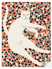 Wandsticker Katzen-Stretching - Artsy Sesta