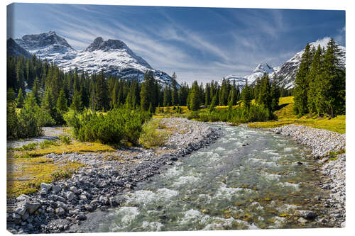 Canvas print Lech Valley, Austria