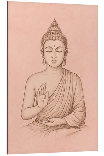 Obraz na aluminium Buddha in Pastel Pink
