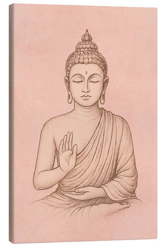 Stampa su tela Buddha in Pastel Pink