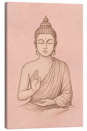 Stampa su tela Buddha in Pastel Pink - treechild