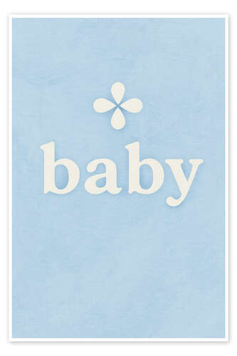 Poster Baby, Pastellblau