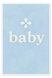Wandbild Baby, Pastellblau - treechild