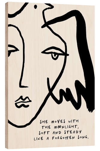 Wood print Cosmic Notes No 02