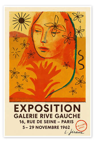 Poster Galerie Rive Gauche, Paris 1962