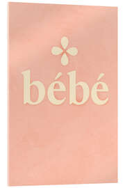 Acrylglasbild Baby, Pastellrosa