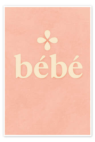 Poster Baby, Pastellrosa