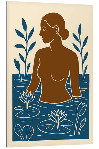Aluminium print Among The Lilies
