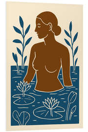 Hartschaumbild Inmitten der Seerosen