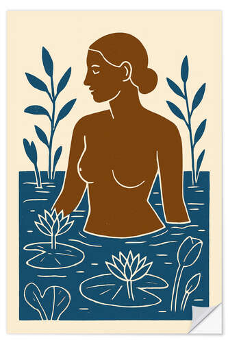 Vinilo para la pared Among The Lilies