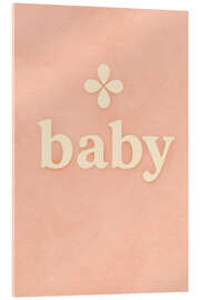 Acrylglasbild Baby, Pastellrosa
