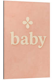 Alubild Baby, Pastellrosa